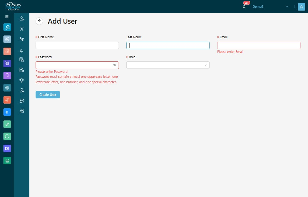 Enter User's "Email"