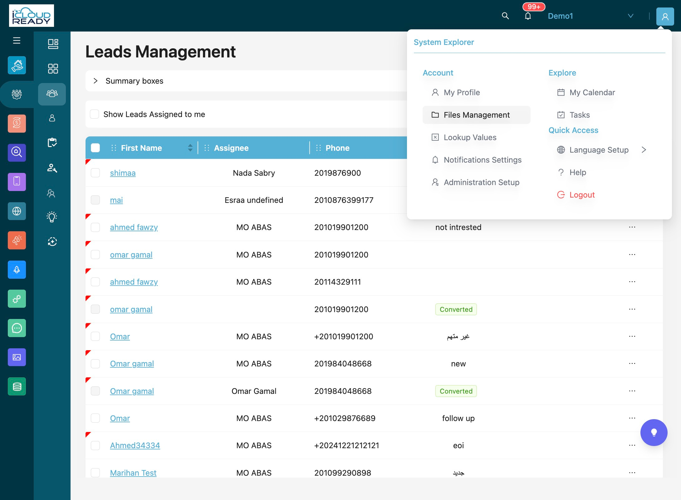 Click "Files Management"