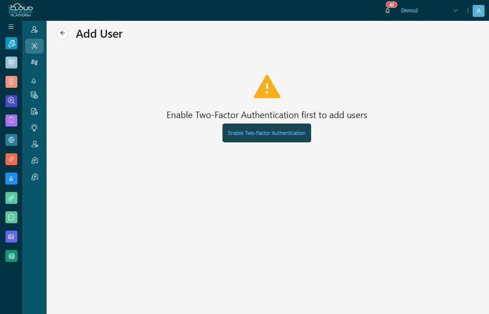 Click "Enable Two-Factor Authentication"
