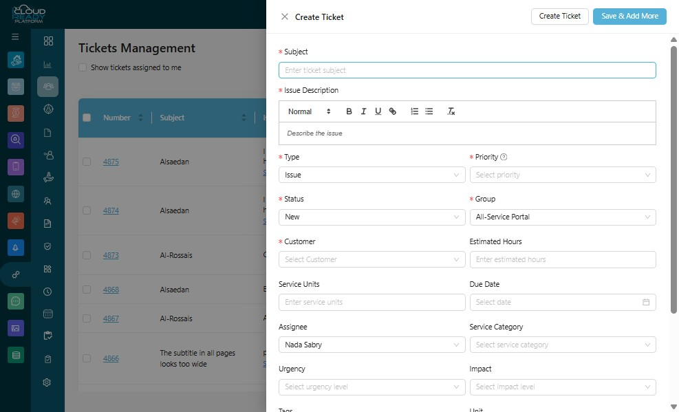 Click the "Subject" field.